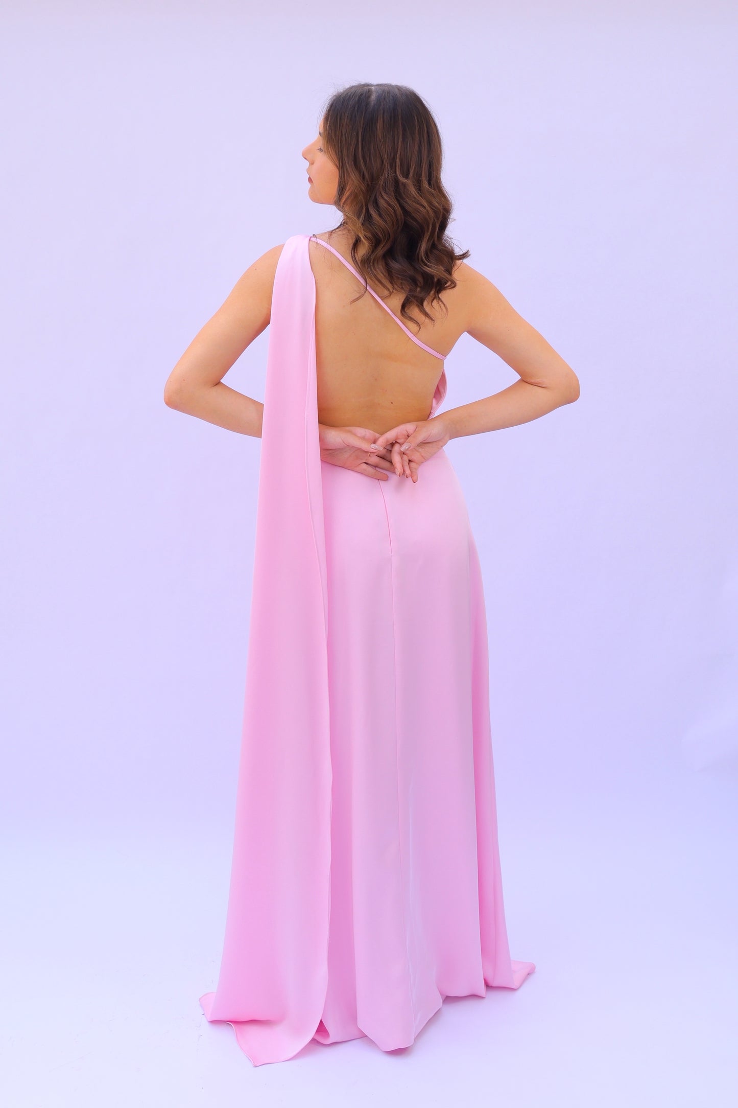 The Cape Dress in Pink