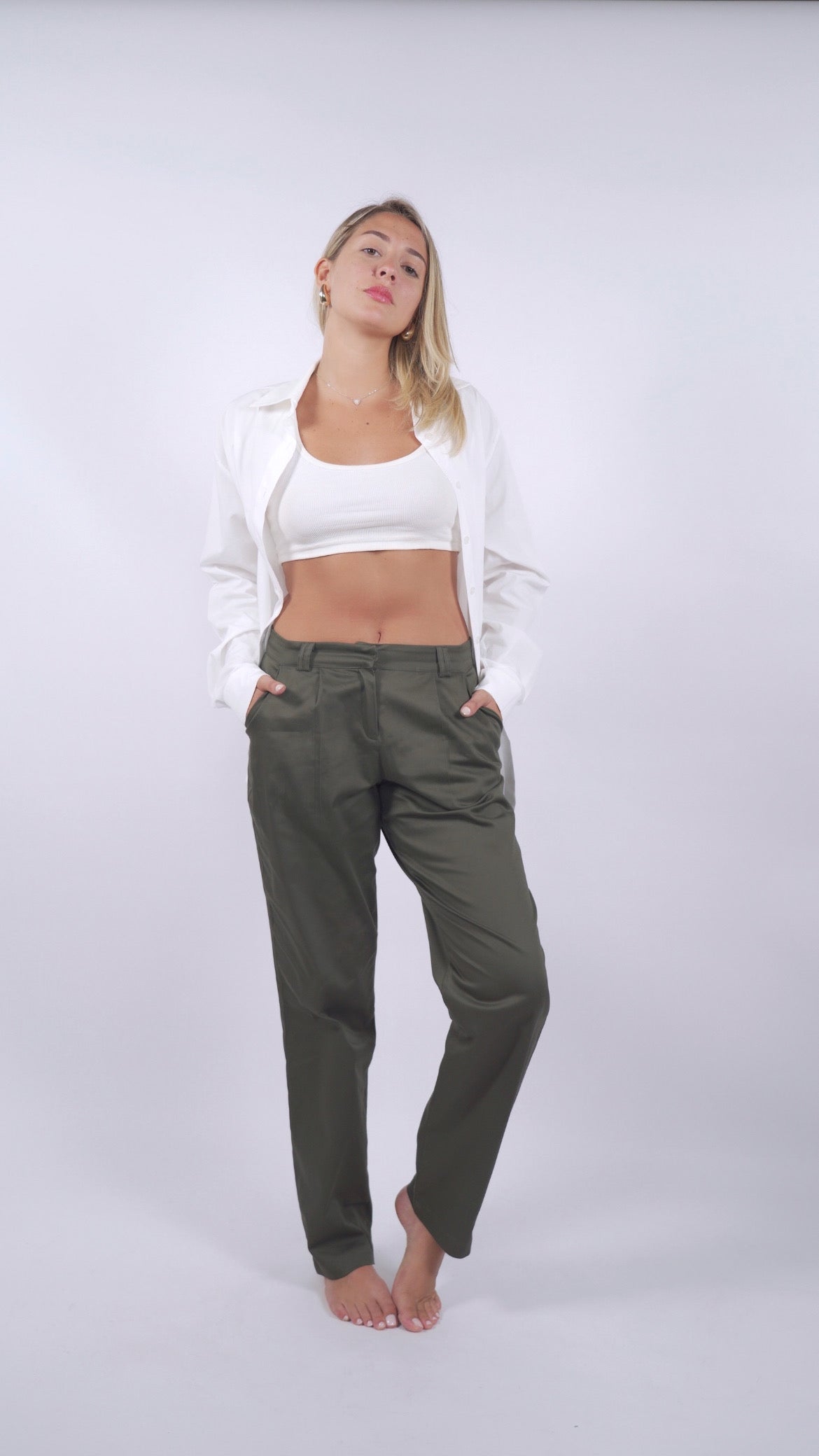 The City Pants in Khaki