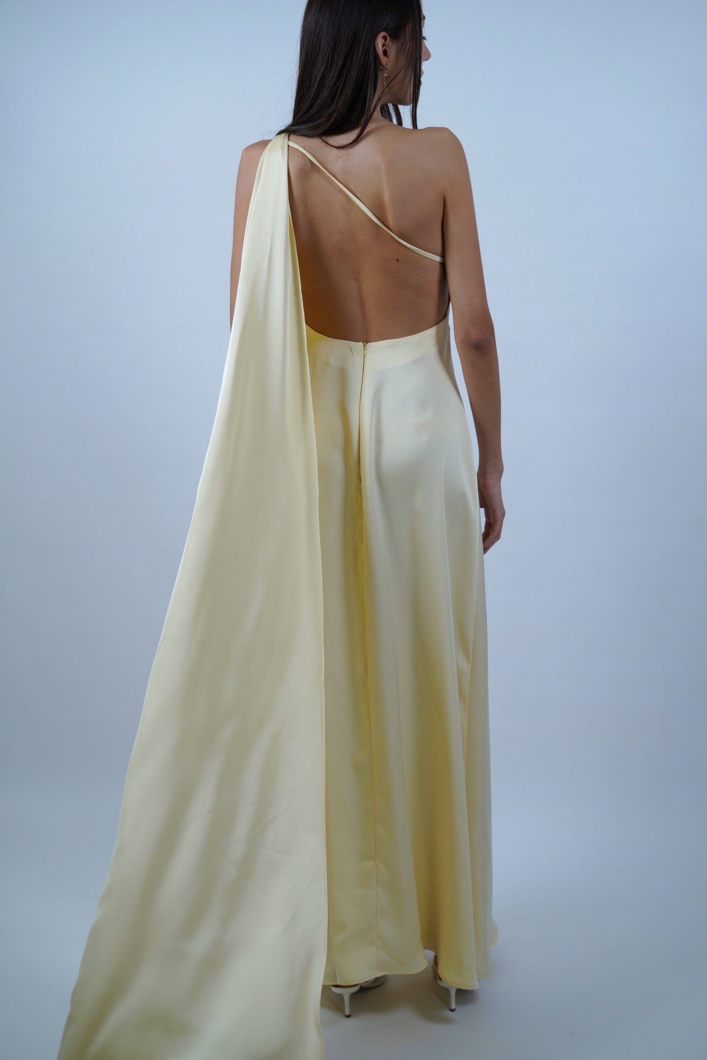 The Cape Dress in Butter Yellow