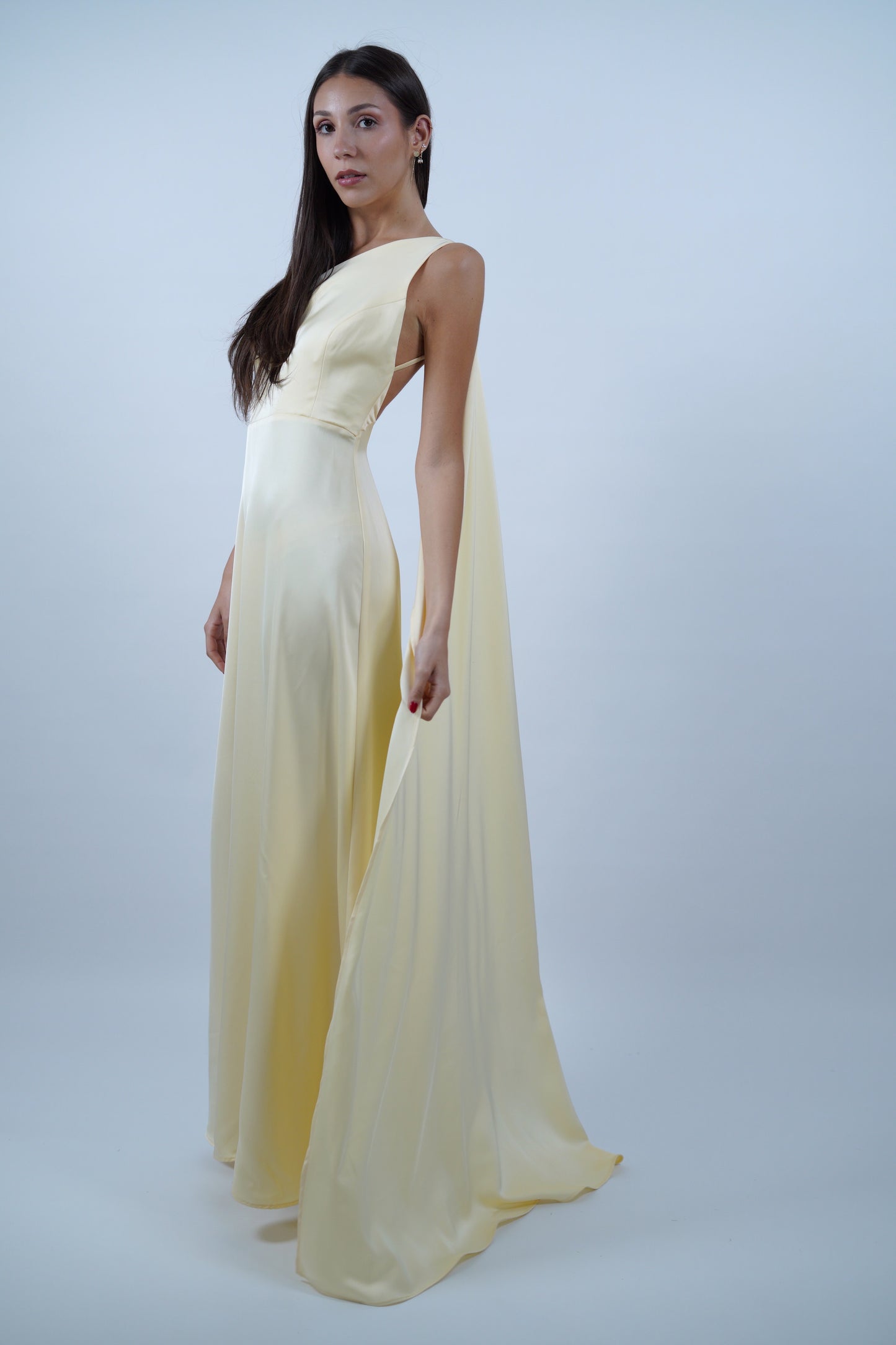 The Cape Dress in Butter Yellow