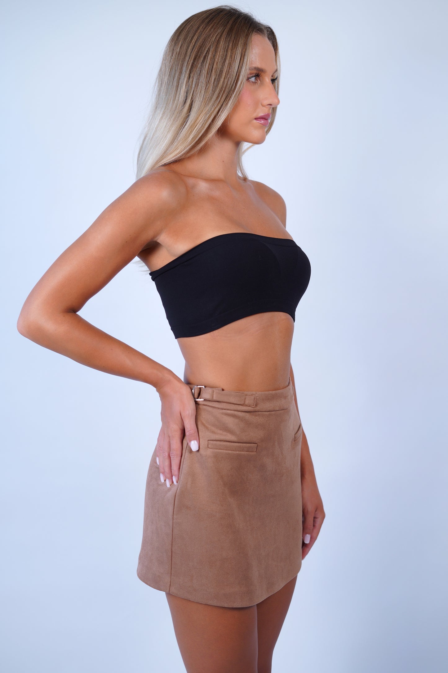 The Little Suede Skirt in Mocha