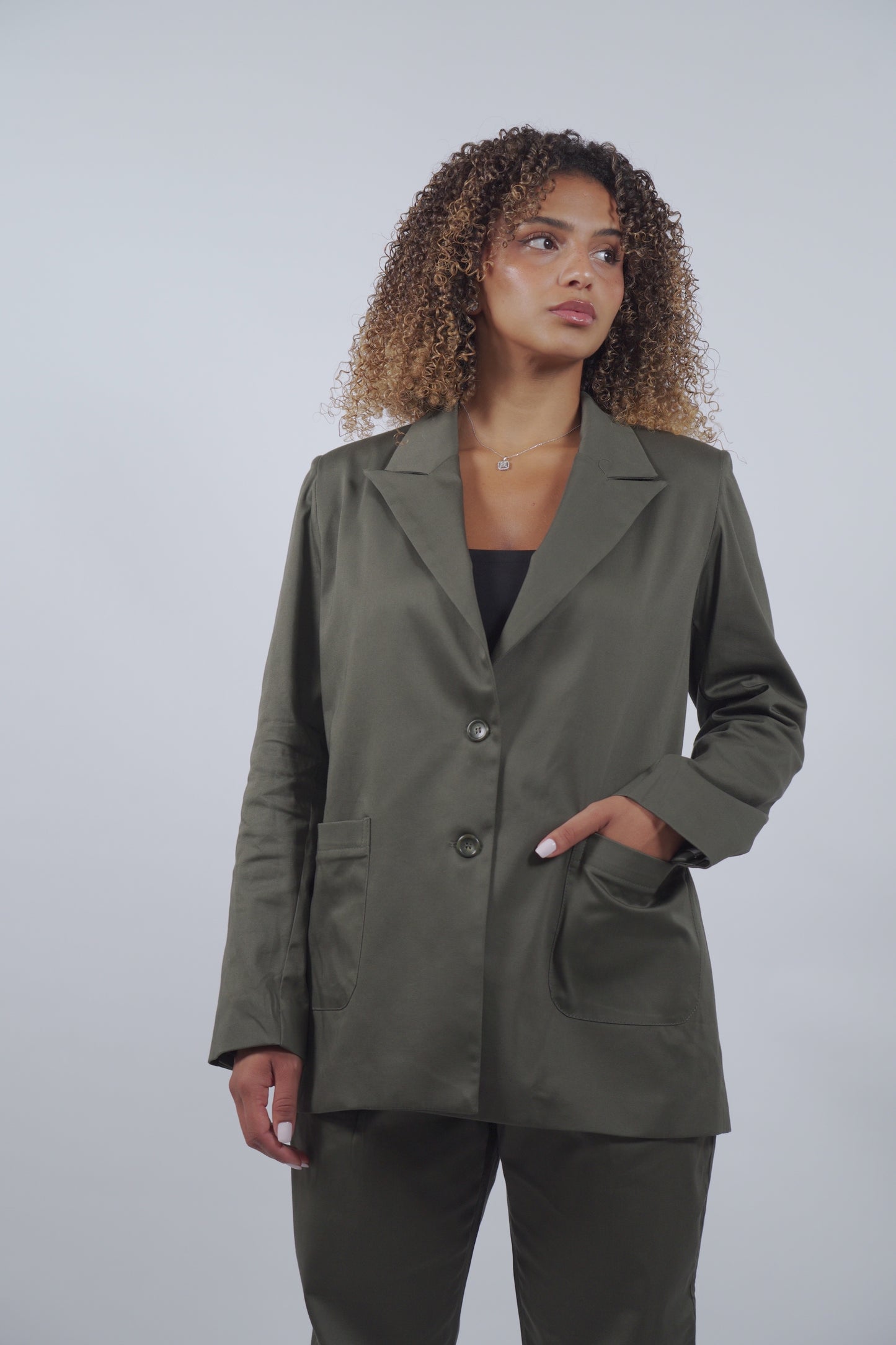 The City Blazer in Khaki