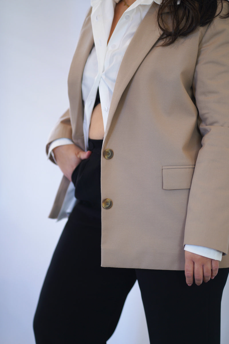 The Oversized Blazer in Beige
