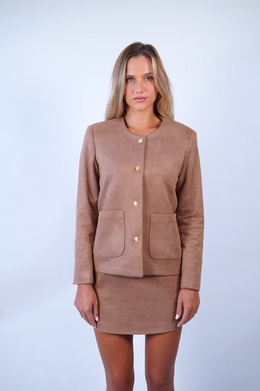 The Little Suede Set in Mocha