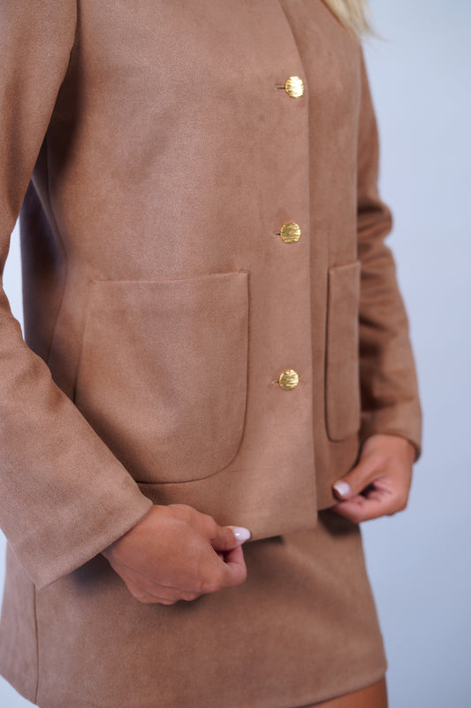 The Little Suede Jacket in Mocha