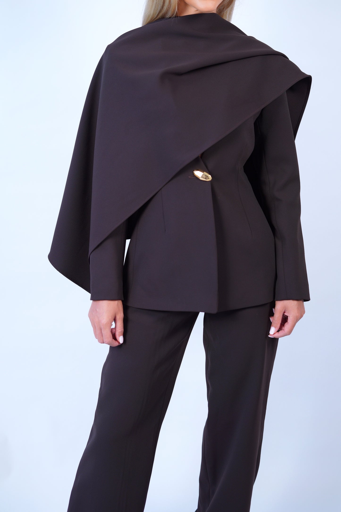 The Power Blazer in Chocolate Brown