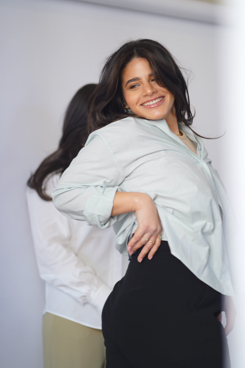 The Oversized Shirt in Blue